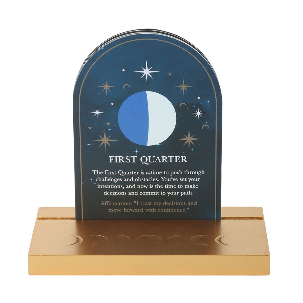 Something Different - Set of 8 Moon Phase Card stand - Blue